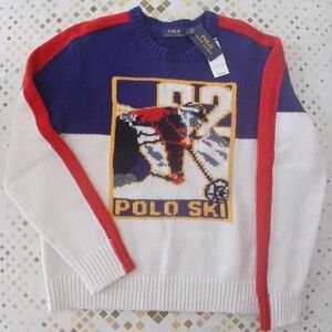 Ralph Lauren Polo Ski Men's Sweater - Blue, Red, White